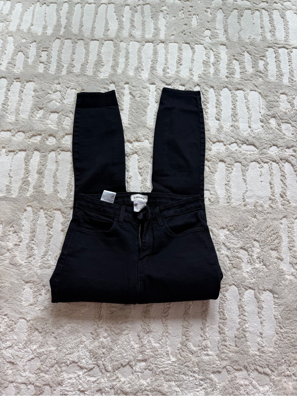 L'AGENCE Black Ankle Cropped Skinny Jeans